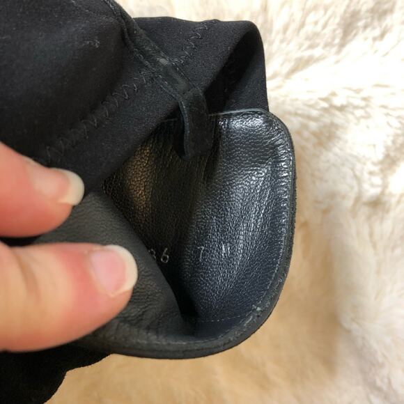 Stuart Weiztman black suede pull on booties size 7M - Picture 9 of 13